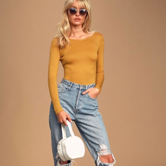 $5 CLEARANCE - NWT Lulus Graciously Yours Long Sleeve Bodysuit - Picture 2 of 8